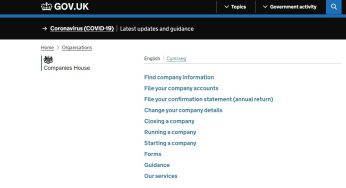 Find Company Information Using Companies House Services On The GOV.UK Website