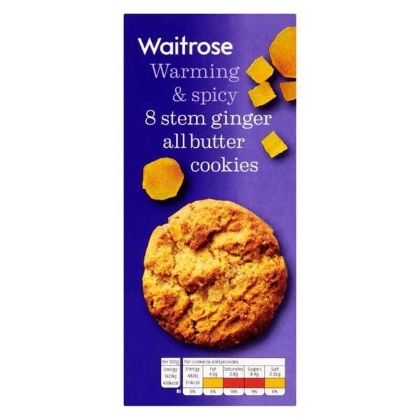 Waitrose Reduced Fat Stem Ginger Cookies