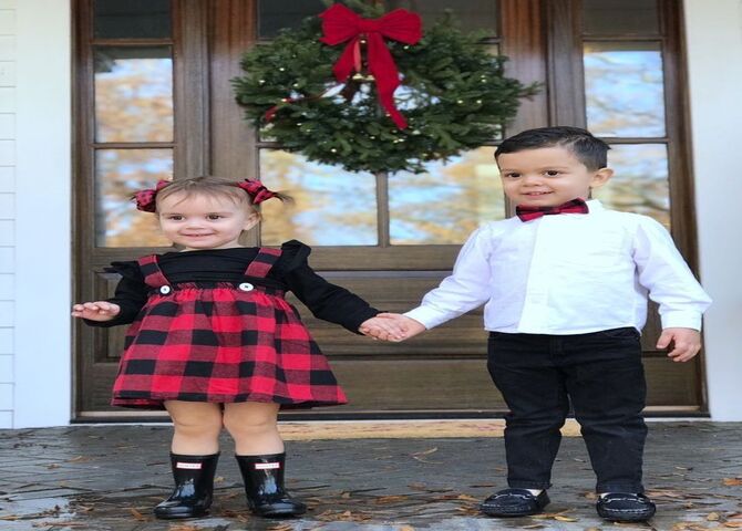  Matching Christmas attire for boy and girl