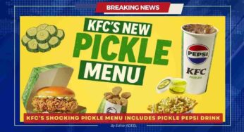 KFC introduces an unbelievable pickle menu including a pickle Pepsi drink